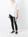 overlap tie shirt