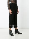 fishing line trim cropped trousers