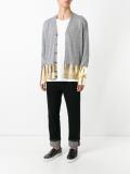 paneled cardigan 