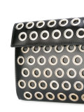 grommet clutch bag