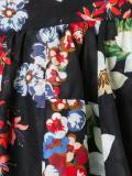multiple prints ruffled dress