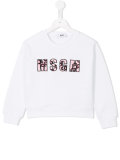 embroidered detail logo sweatshirt