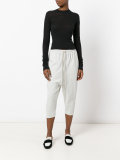 drop-crotch cropped trousers
