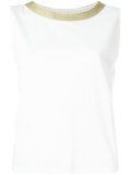 contrast collar top 