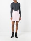 houndstooth panel dress