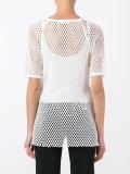 fishnet toucan embroidered top