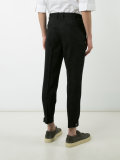 tapered button ankle tousers