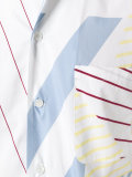 multiple stripes shortsleeved shirt
