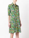 Transport print shirt dress