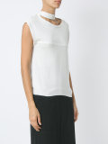 panelled knit blouse