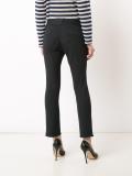zipped pocket cropped trousers