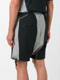 faded track shorts