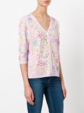 floral motif cardigan 