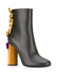 bow appliqué ankle boots