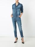 stonewashed denim romper