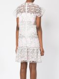 peplum hem lace dress