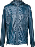 zip-up hooded jacket