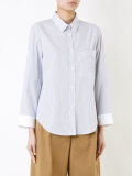 striped chest pocket shirt