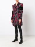 angular flower print coat