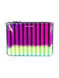 Striped Patent Pouch