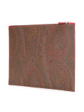 top zip flat clutch