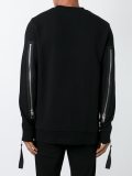 zipped cuff sweatshirt