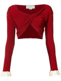 twisted cropped sweater