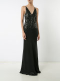 embellished v-neck gown 