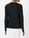 contrast exposed seam blouse
