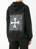 cross print hoodie 