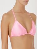 ruffled trim triangle bikini top