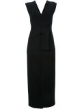 crepe knit v-neck dress