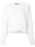 chunky cableknit sweater