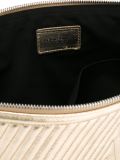 oversized stitched star clutch
