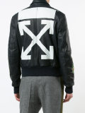 multi patched biker jacket 