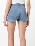 patched denim shorts