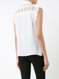 lace embellished sleeveless shirt