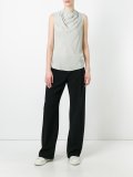 draped collar top