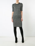 gingham plaid tweed dress