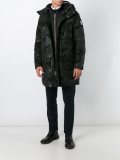 camouflage print parka 