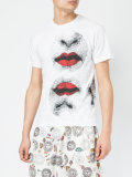 dotted lips print T-shirt