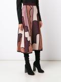 patchwork a-line skirt