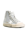 star patch metallic hi-tops