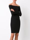 off-shoulders fitted dress