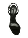 metallic chain heel sandals