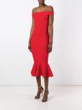 off-shoulders fitted dress
