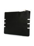 tri-colour woven clutch