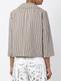 ribbon appliqué striped jacket 
