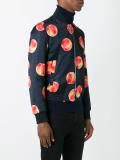 peach print bomber jacket
