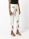 floral print cropped trousers